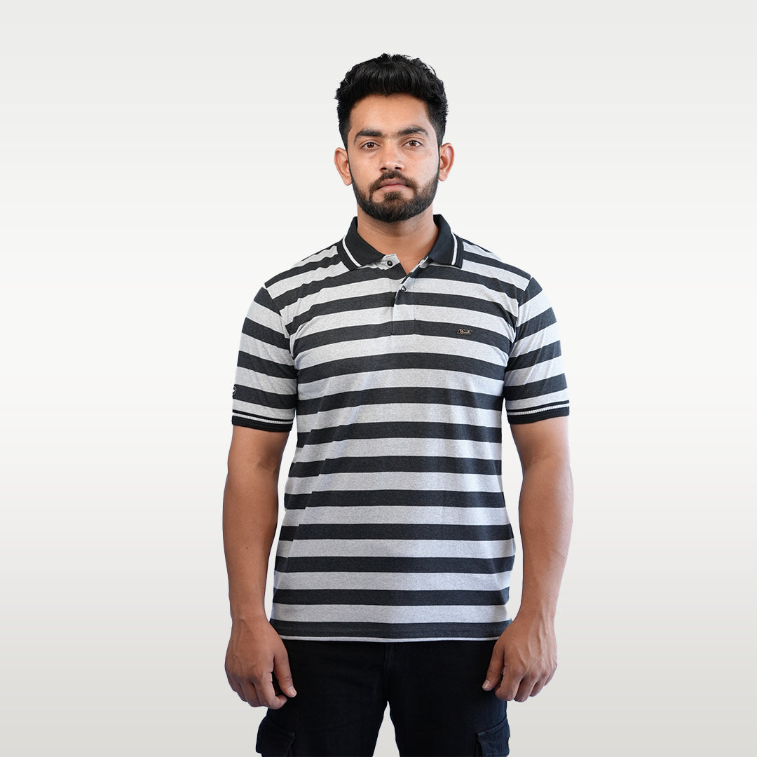 T-SHIRT POLO STRIPES - OZONECO.IN