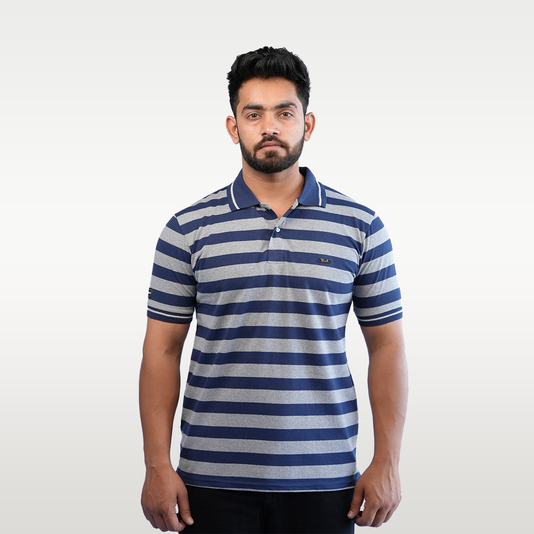 T-SHIRT POLO STRIPES - OZONECO.IN