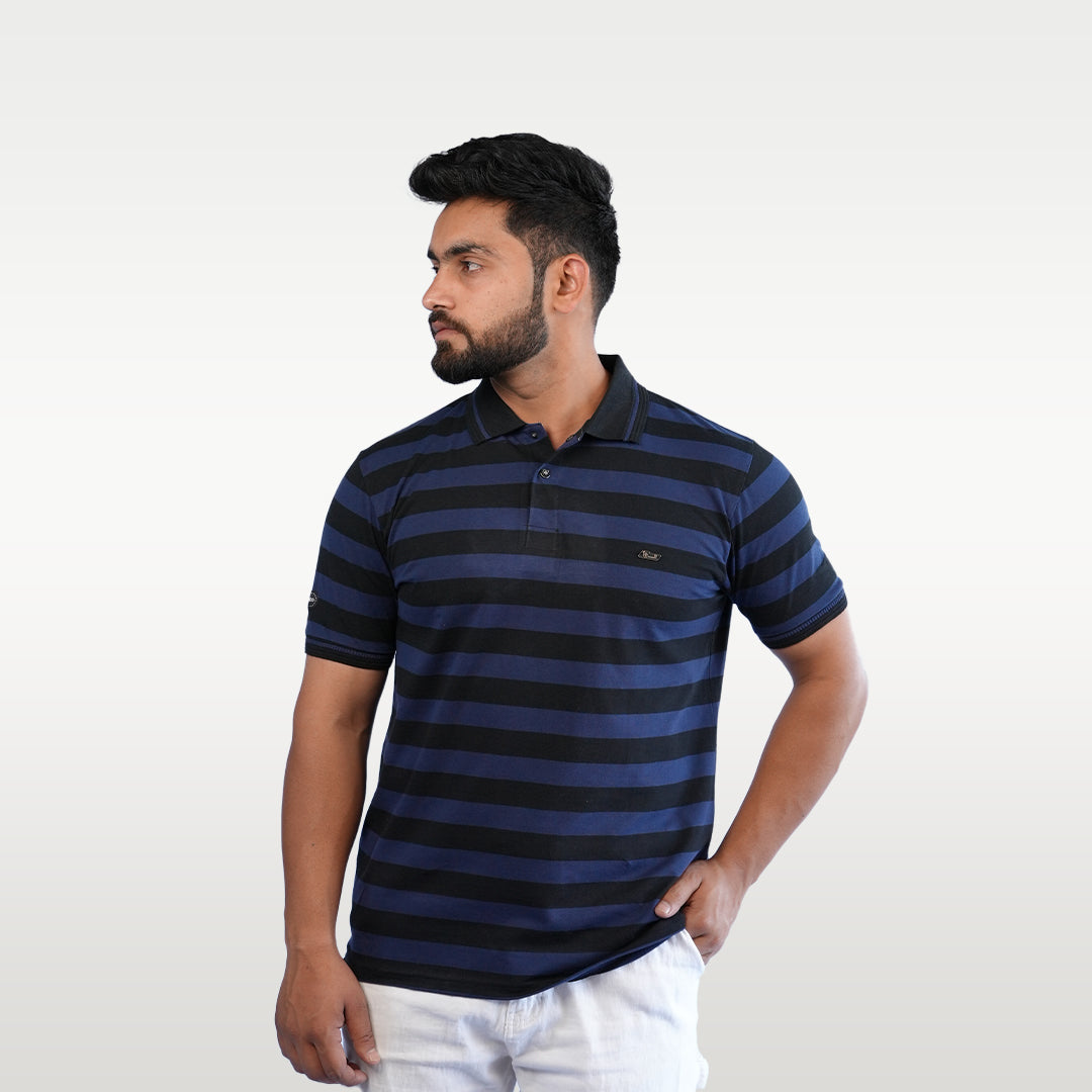 T-SHIRT POLO STRIPES - OZONECO.IN