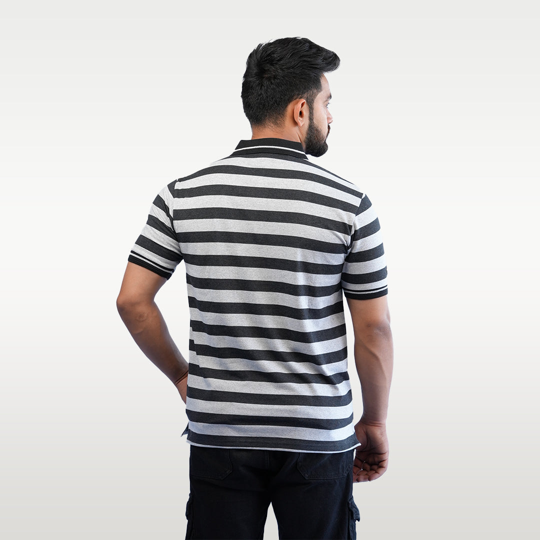 T-SHIRT POLO STRIPES - OZONECO.IN