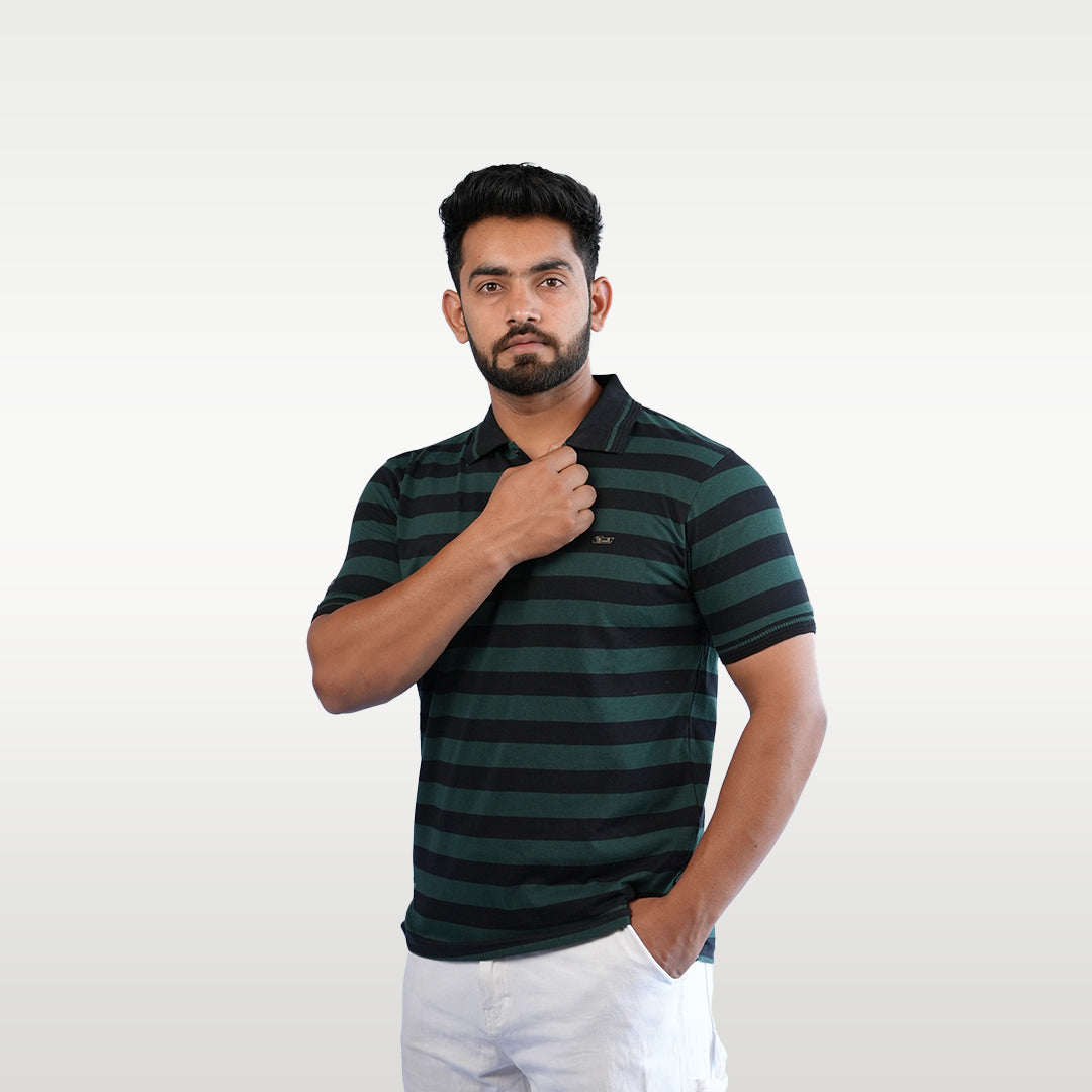 T-SHIRT POLO STRIPES - OZONECO.IN