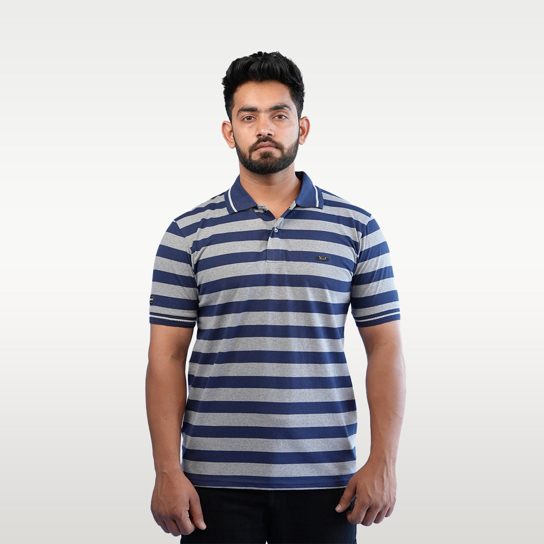 Sports Lower + T-Shirt Polo Stripes + Round Neck (India Map) Combo - OZONECO.IN