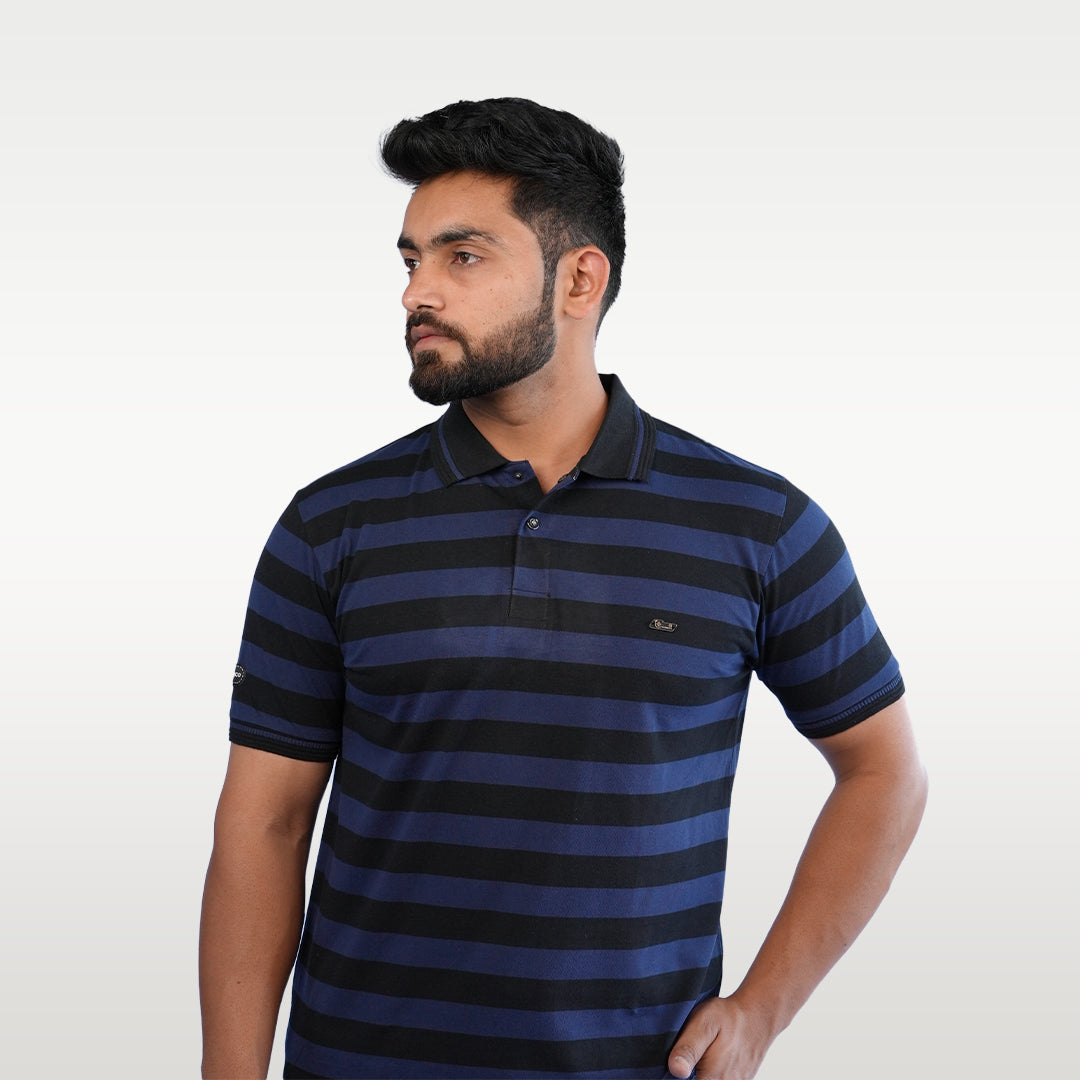 T-SHIRT POLO STRIPES - OZONECO.IN