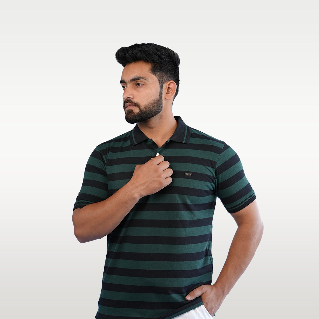 T-SHIRT POLO STRIPES - OZONECO.IN