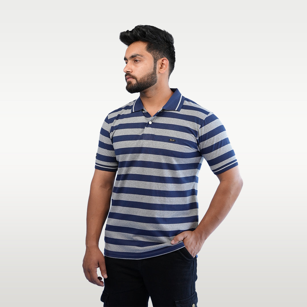 T-SHIRT POLO STRIPES - OZONECO.IN