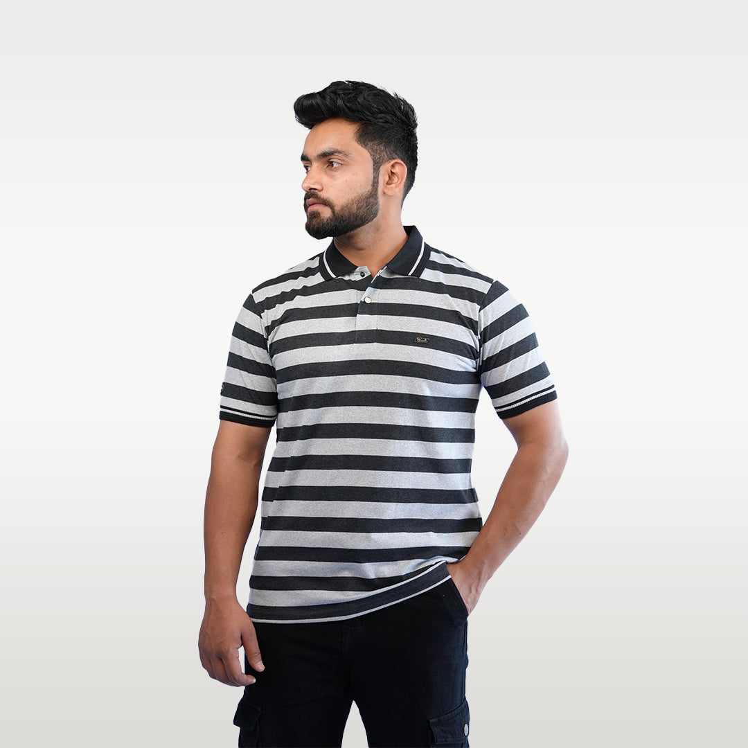 Sports Lower + T-Shirt Polo Stripes + Round Neck (India Map) Combo - OZONECO.IN