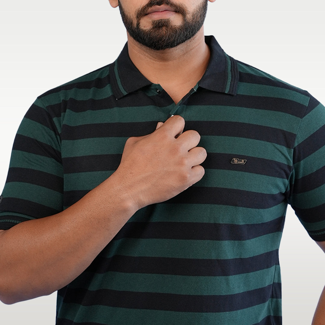 T-SHIRT POLO STRIPES - OZONECO.IN