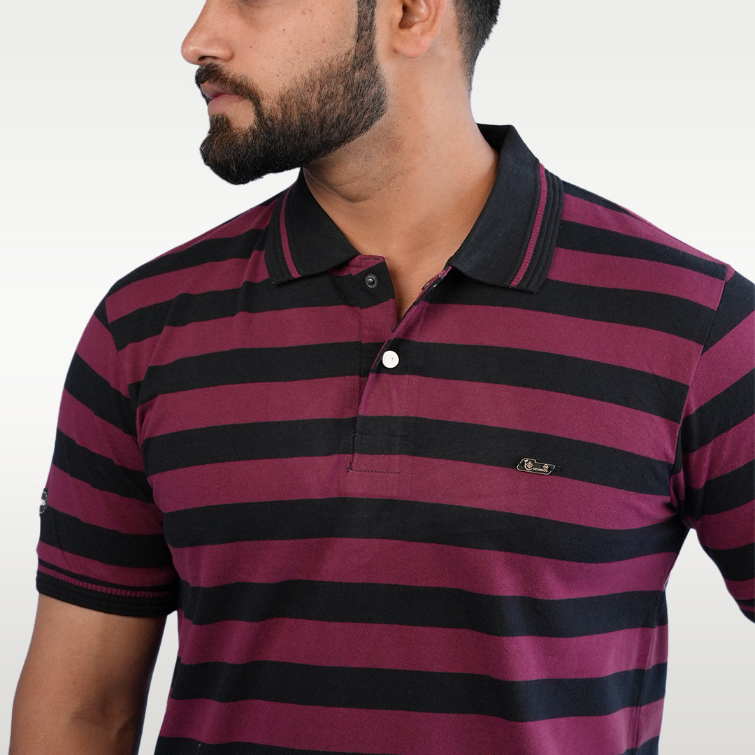 T-SHIRT POLO STRIPES - OZONECO.IN