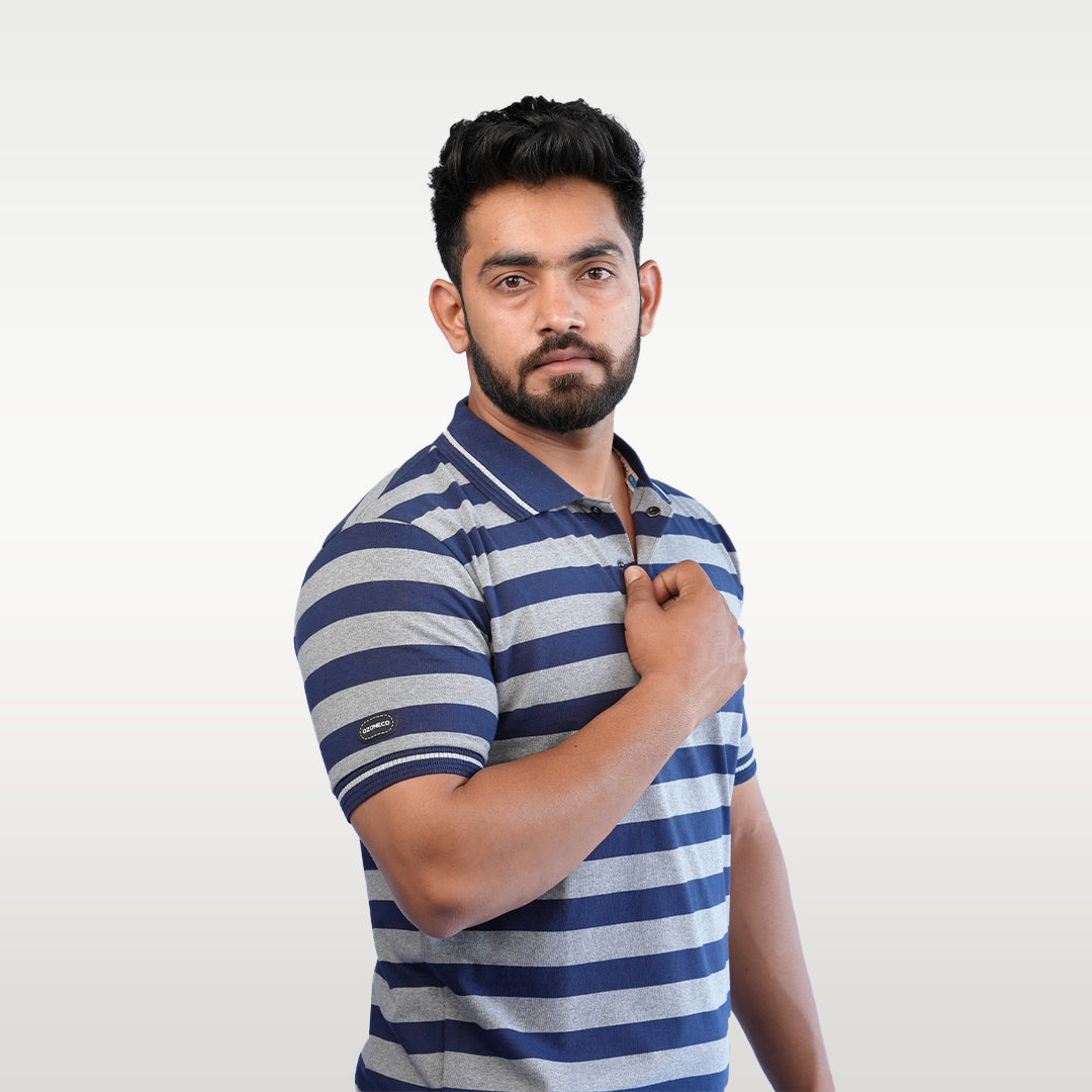 T-SHIRT POLO STRIPES - OZONECO.IN