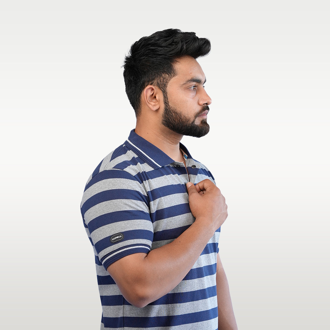 T-SHIRT POLO STRIPES - OZONECO.IN