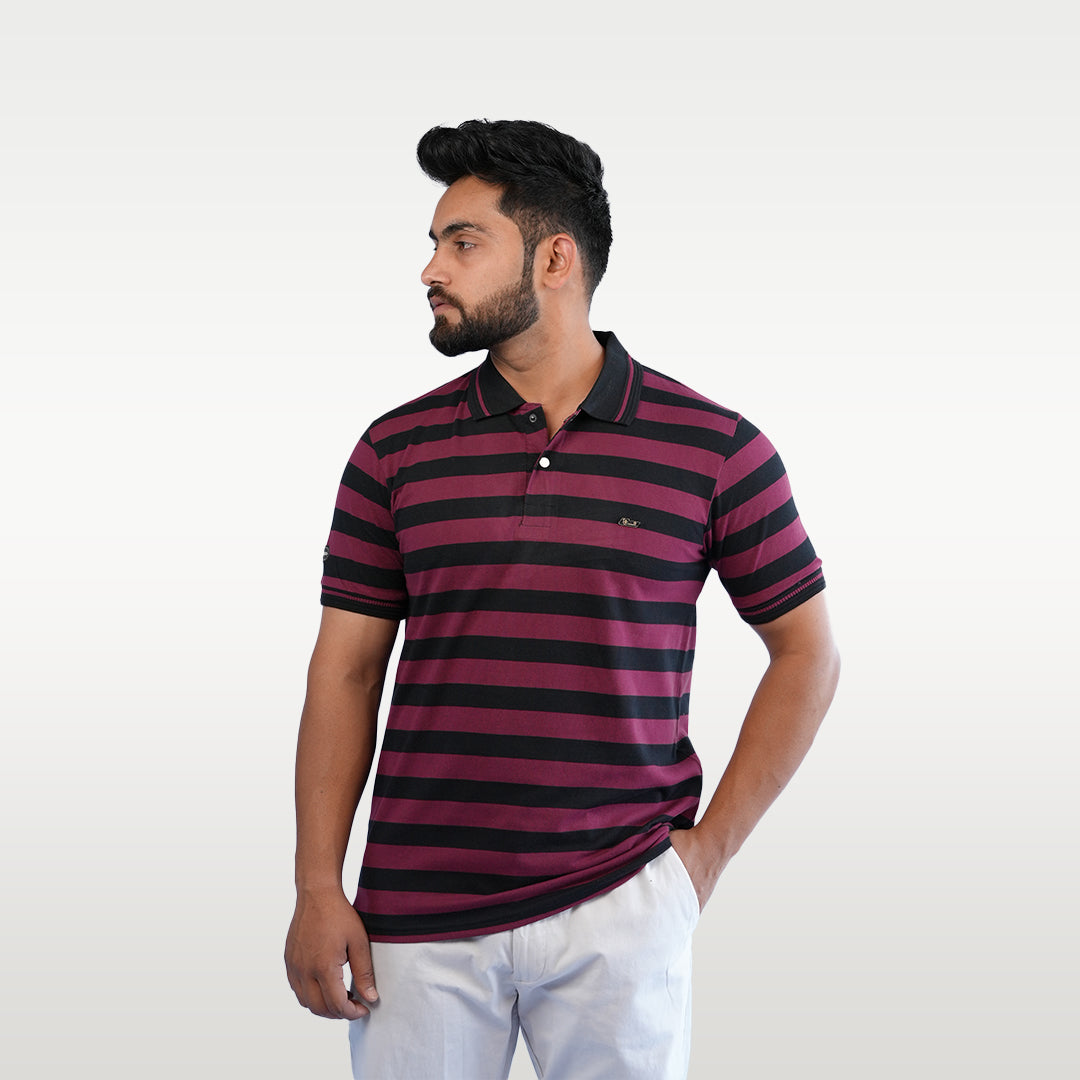 T-SHIRT POLO STRIPES - OZONECO.IN