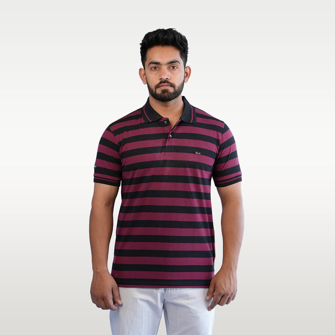 T-SHIRT POLO STRIPES - OZONECO.IN
