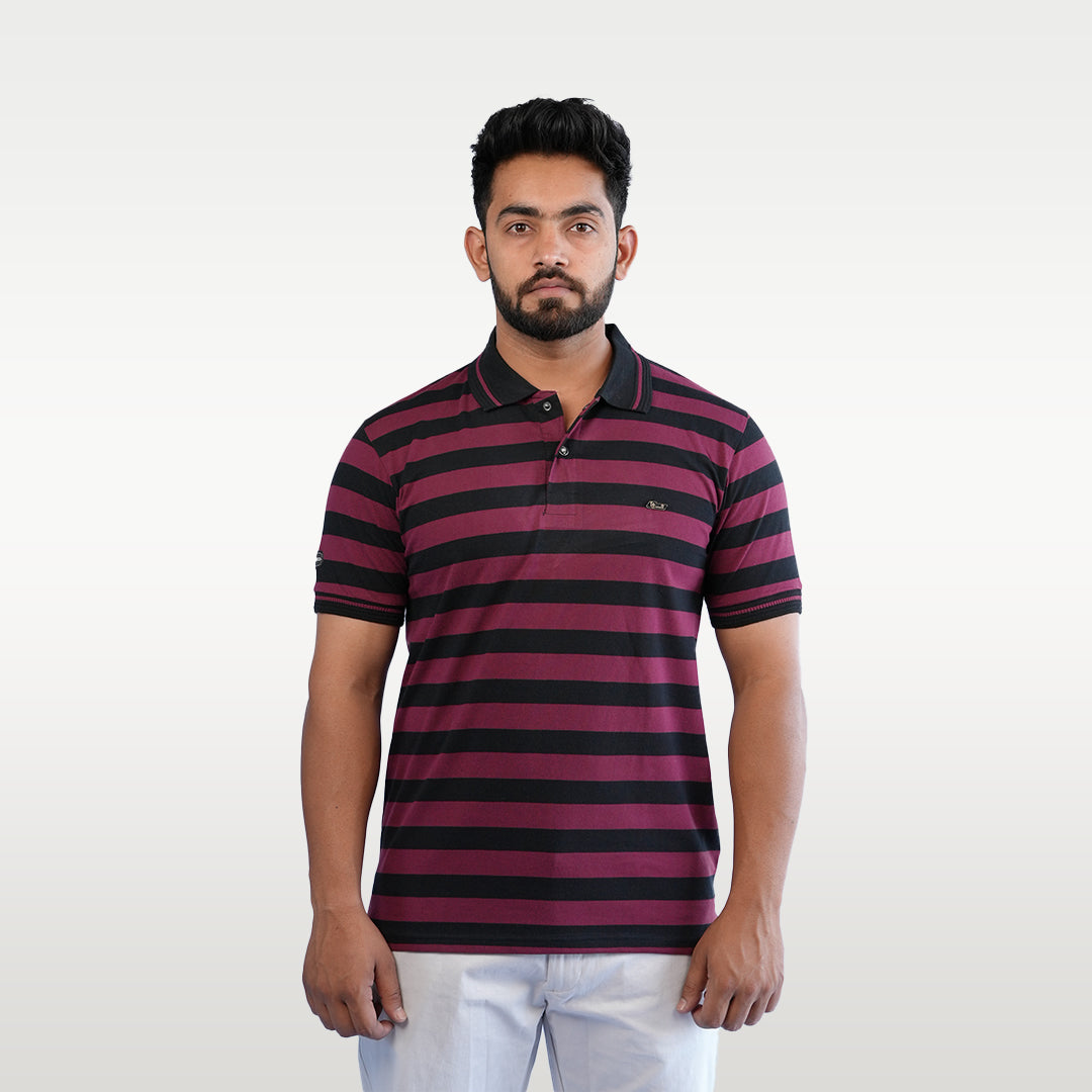T-SHIRT POLO STRIPES - OZONECO.IN
