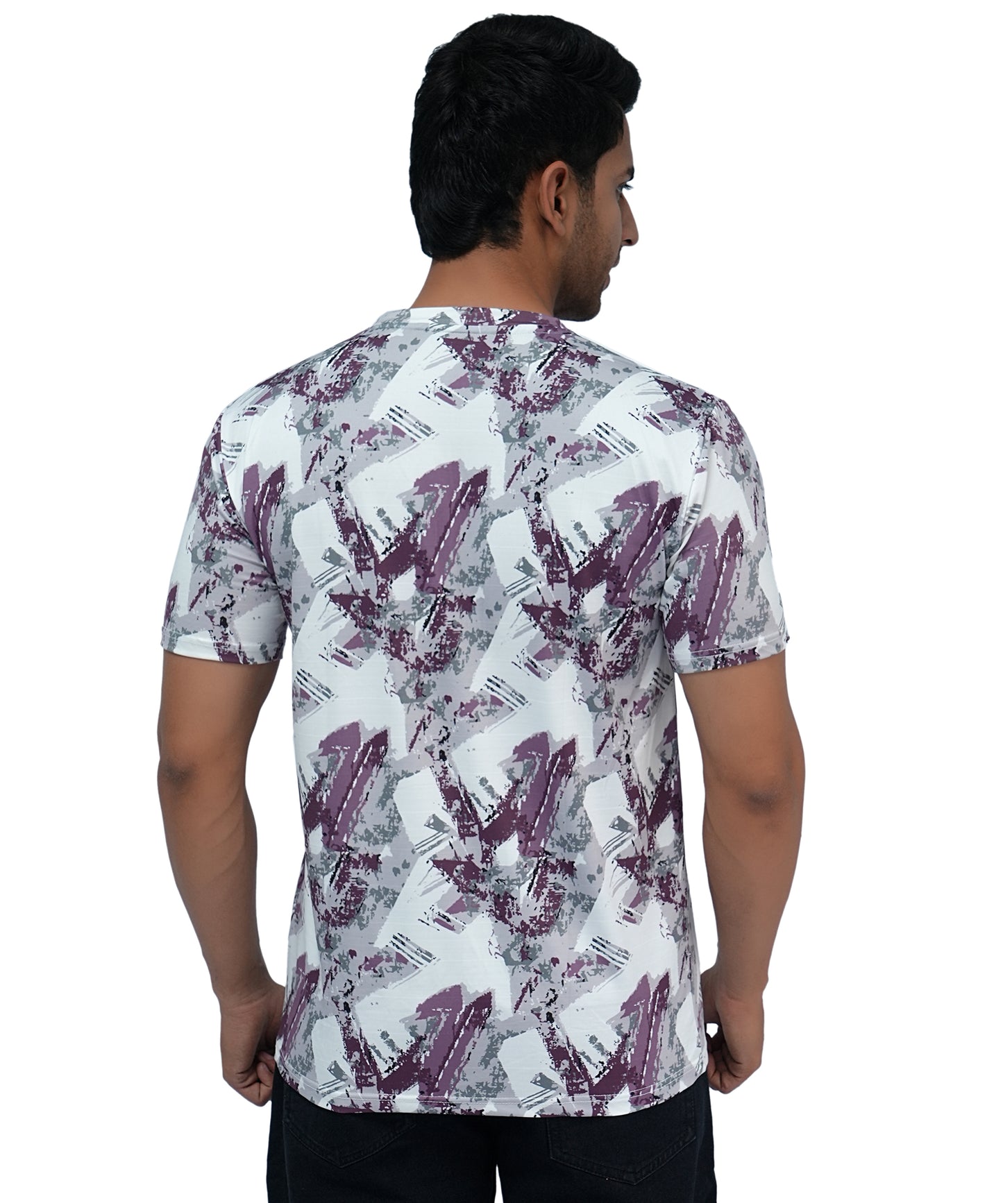 PRINTED POLY T SHIRT ROUND NECK