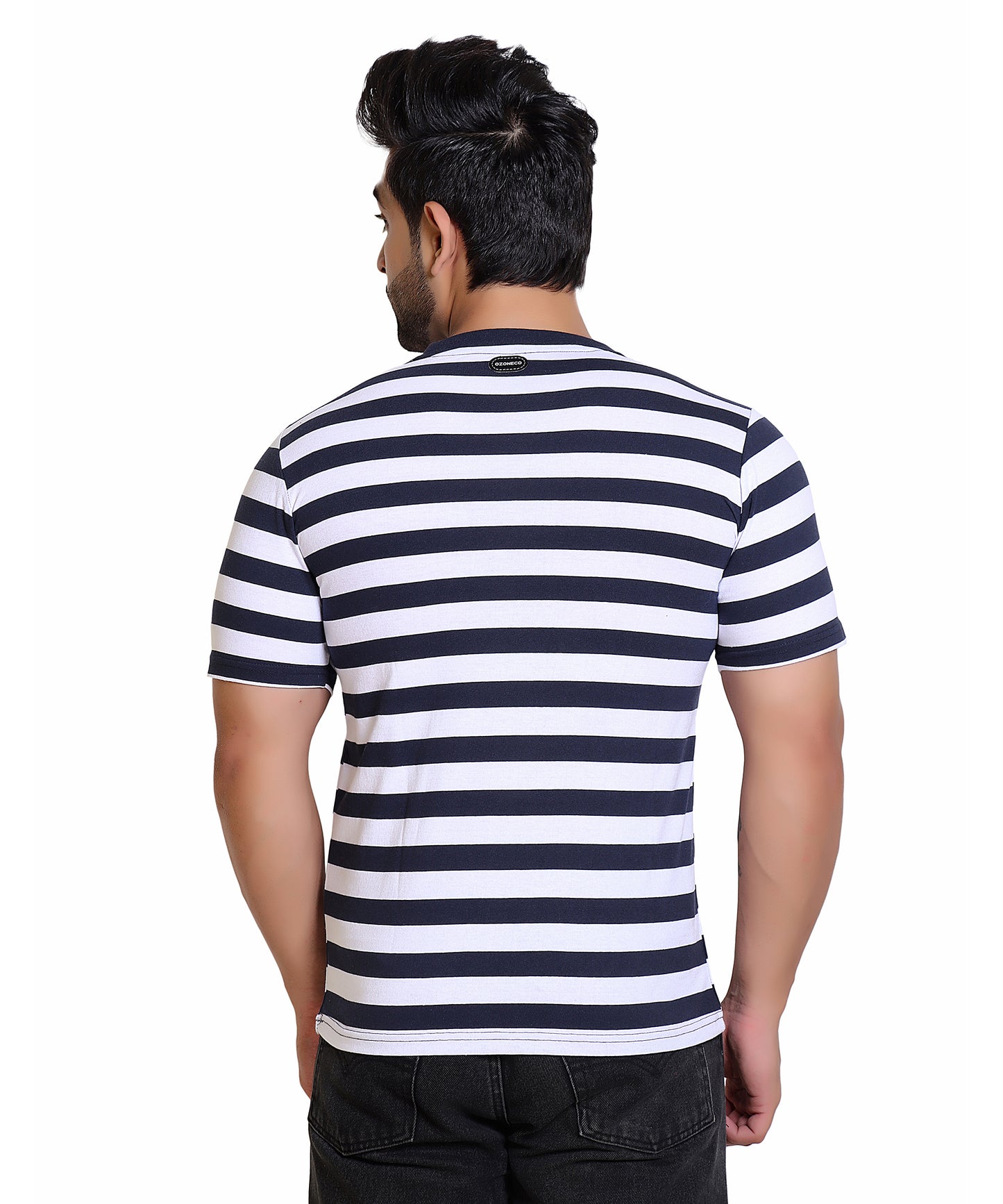 ROUND NECK 50-50 STRIPES - OZONECO.IN