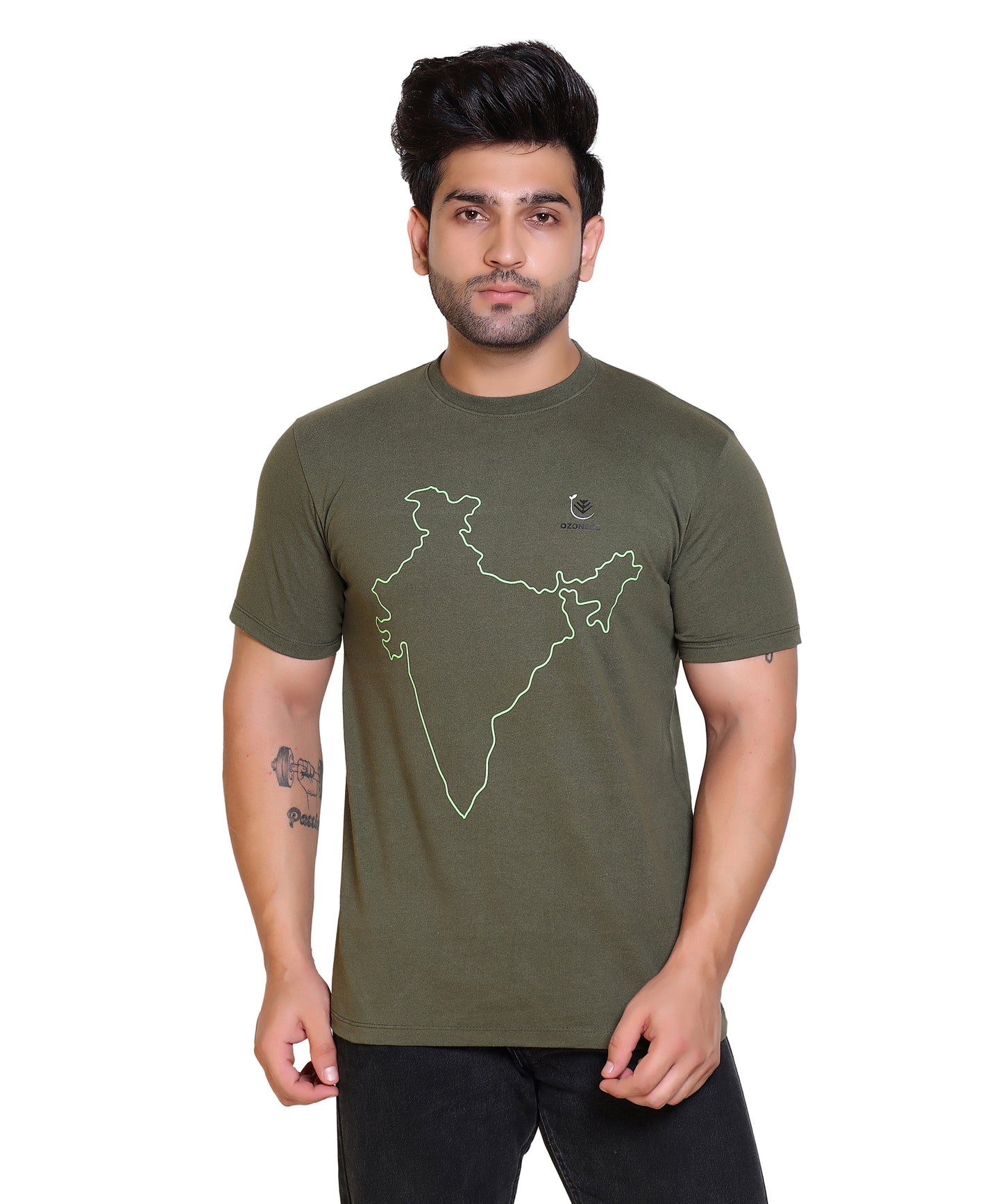 T-SHIRT ROUND NECK (INDIA MAP) - OZONECO.IN