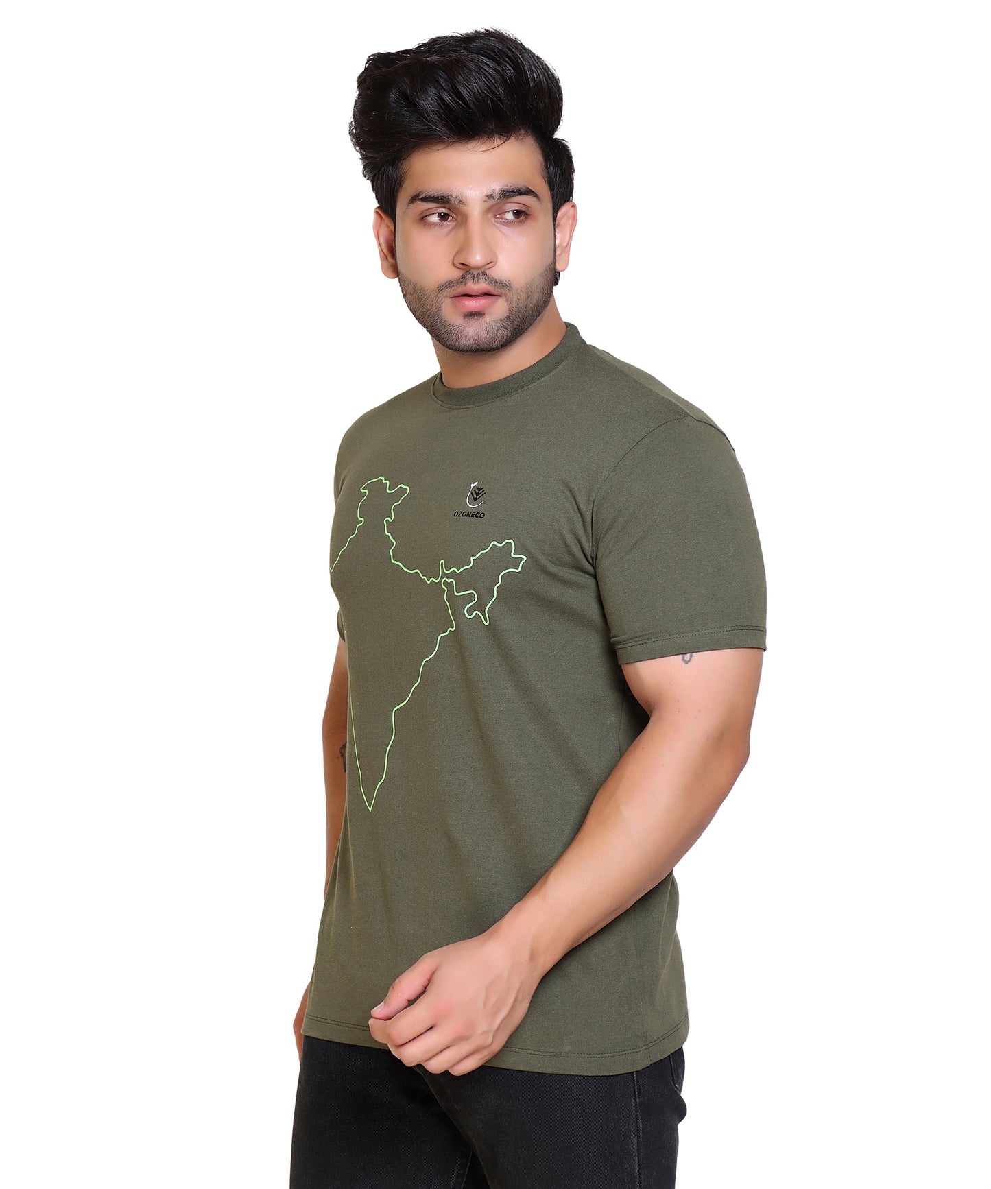 T-SHIRT ROUND NECK (INDIA MAP) - OZONECO.IN