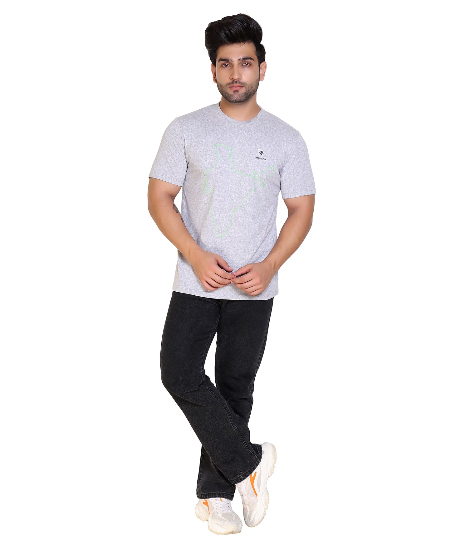 T-SHIRT ROUND NECK (INDIA MAP) - OZONECO.IN