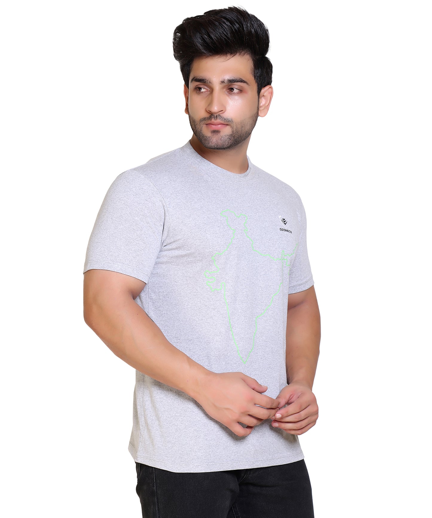 T-SHIRT ROUND NECK (INDIA MAP) - OZONECO.IN