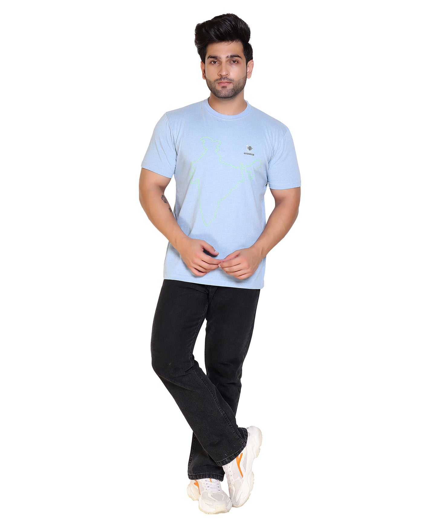 T-SHIRT ROUND NECK (INDIA MAP) - OZONECO.IN