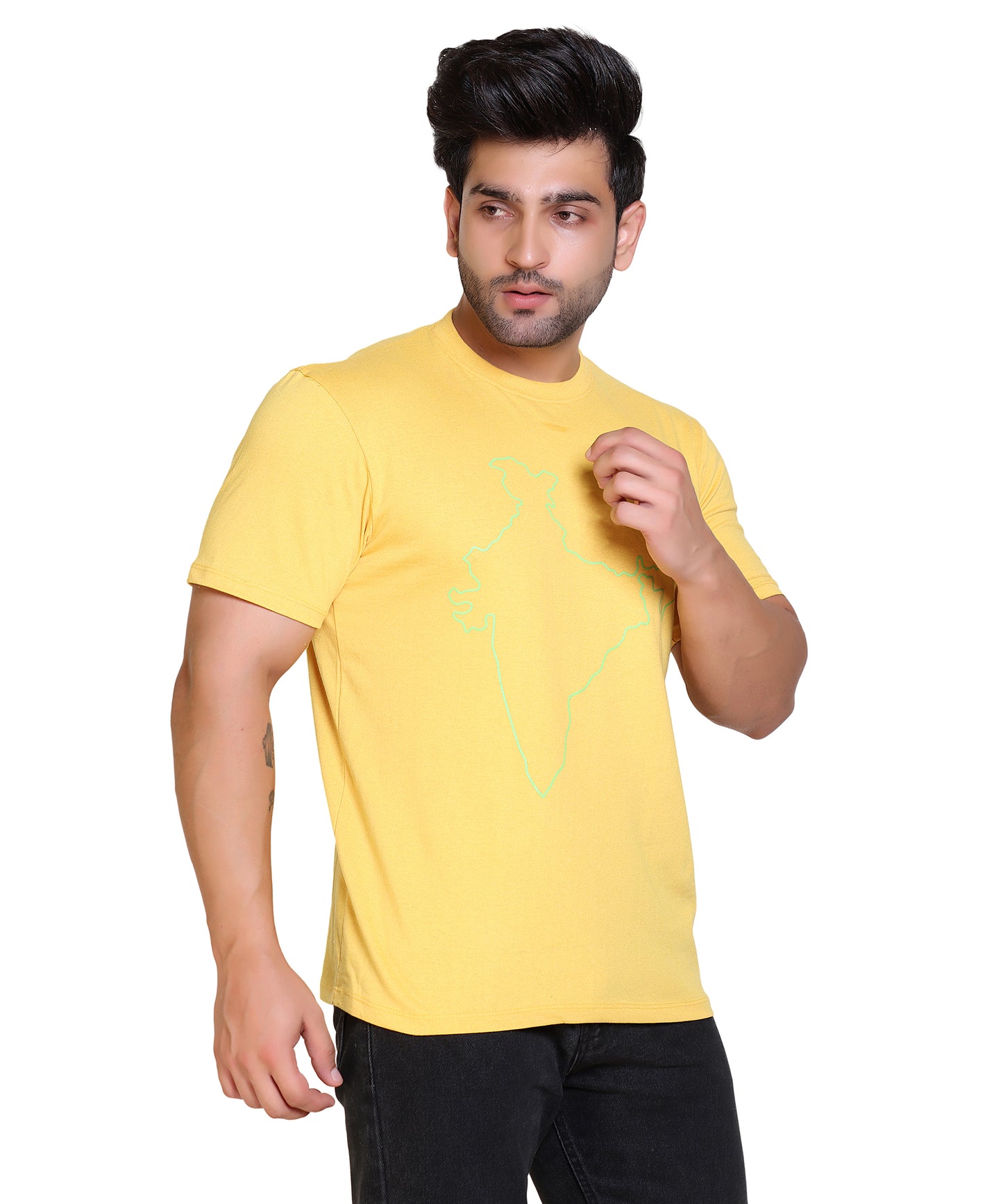 T-SHIRT ROUND NECK (INDIA MAP) - OZONECO.IN