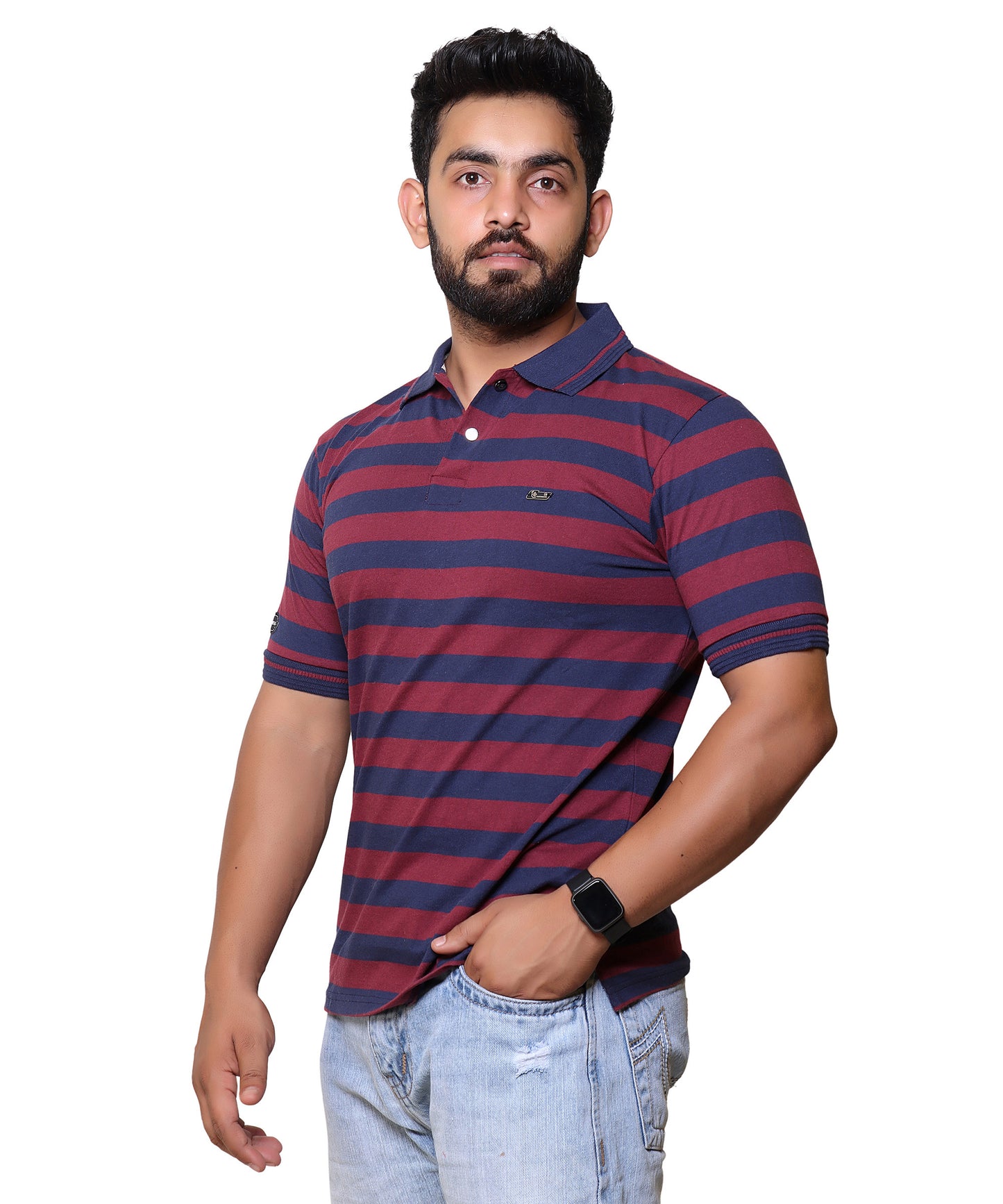 T-SHIRT POLO STRIPES - OZONECO.IN