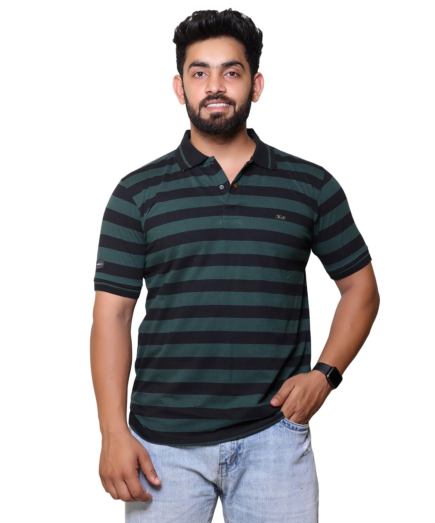 T-SHIRT POLO STRIPES - OZONECO.IN