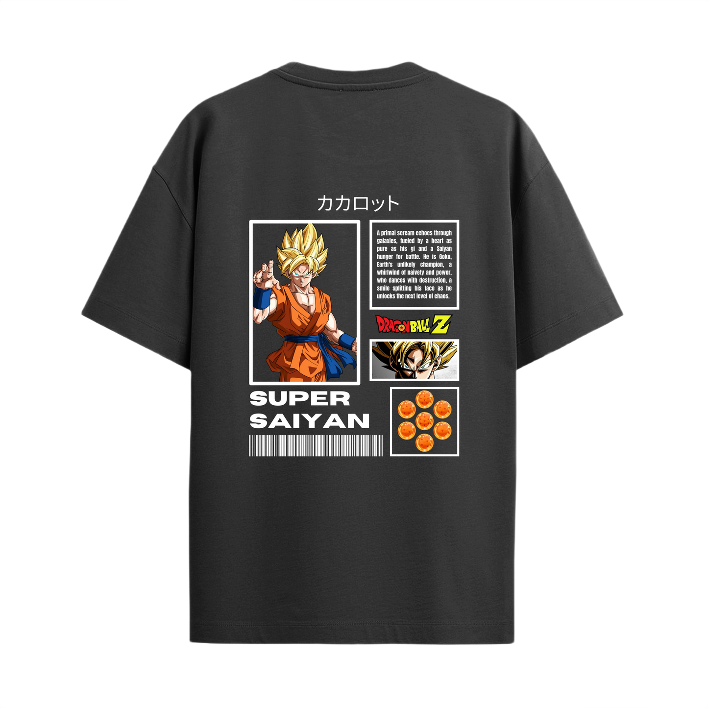 DRAGON BALL Z SAIYAN SURGE OVERSIZE T-SHIRT - OZONECO.IN