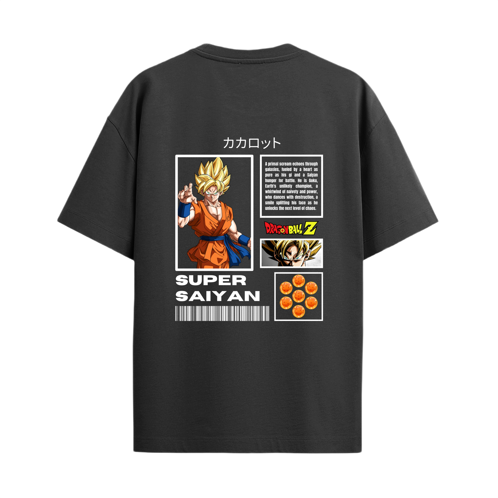 DRAGON BALL Z SAIYAN SURGE OVERSIZE T-SHIRT - OZONECO.IN