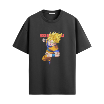 DRAGON BALL Z SAIYAN SURGE OVERSIZE T-SHIRT - OZONECO.IN