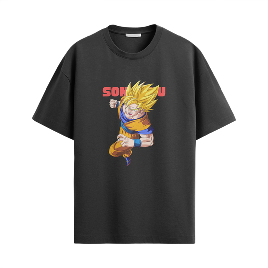DRAGON BALL Z SAIYAN SURGE OVERSIZE T-SHIRT - OZONECO.IN